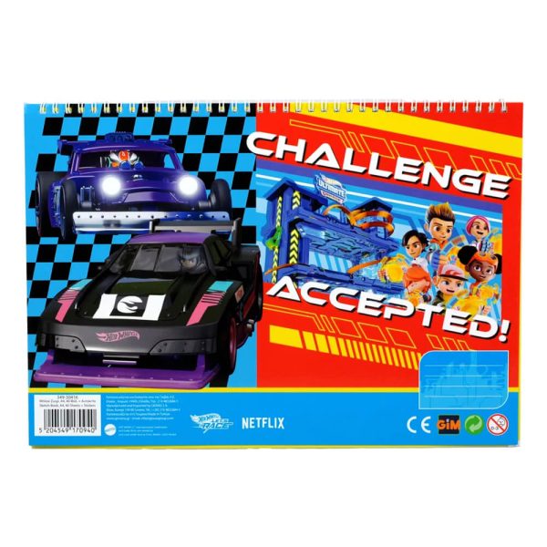 ΜΠΛΟΚ ΖΩΓΡΑΦΙΚΗΣ 23x33εκ. 40Φ. ME STICKERS HOT WHEELS 349-30416