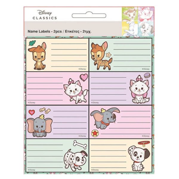 ΕΤΙΚΕΤΕΣ ΣΕΤ 2τμχ. DISNEY ANIMALS 772-14846