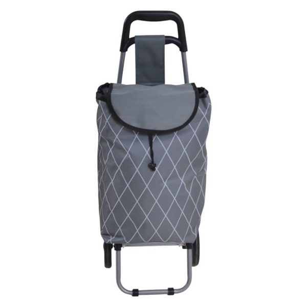 ΚΑΡΟΤΣΙ ΛΑΪΚΗΣ ΜΕΤΑΛΛΙΚΟ ΜΕ ΥΦΑΣΜΑ 32x28x87εκ. 848089