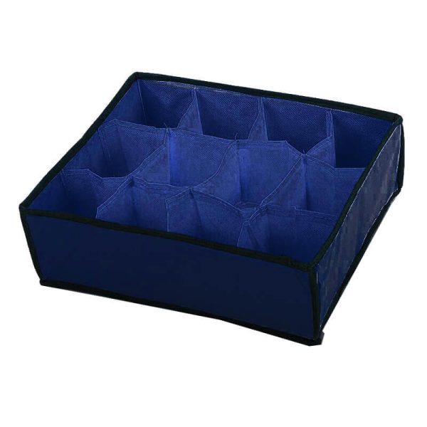 ΘΗΚΗ ΑΠΟΘΗΚΕΥΣΗΣ ΓΙΑ ΚΑΛΤΣΕΣ ΥΦΑΣΜΑΤΙΝΗ 12Θ. 35x27x9εκ. ΜΠΛΕ