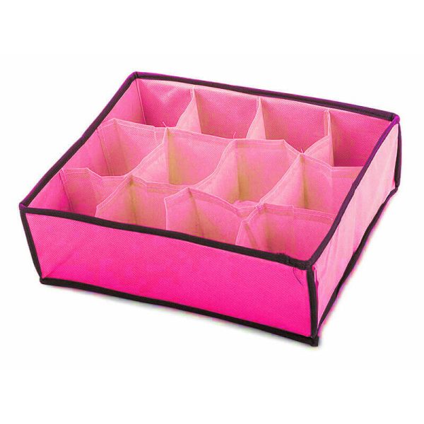 ΘΗΚΗ ΑΠΟΘΗΚΕΥΣΗΣ ΓΙΑ ΚΑΛΤΣΕΣ ΥΦΑΣΜΑΤΙΝΗ 12Θ. 35x27x9εκ. ΦΟΥΞΙΑ