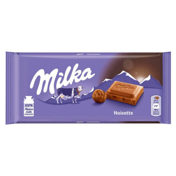 MILKA ΣΟΚΟΛΑΤΑ ΓΑΛΑΚΤΟΣ 100g NOISETTE (2+1 ΔΩΡΟ)