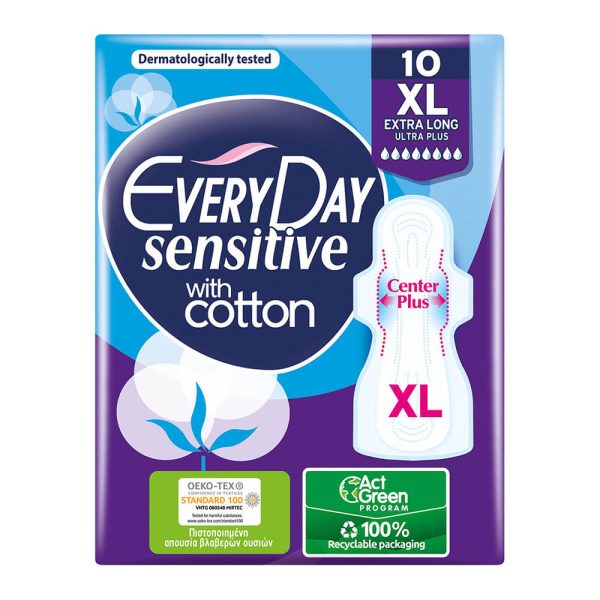 EVERYDAY ΣΕΡΒΙΕΤΕΣ SENSITIVE ULTRA PLUS EXTRA LONG 10τεμ.