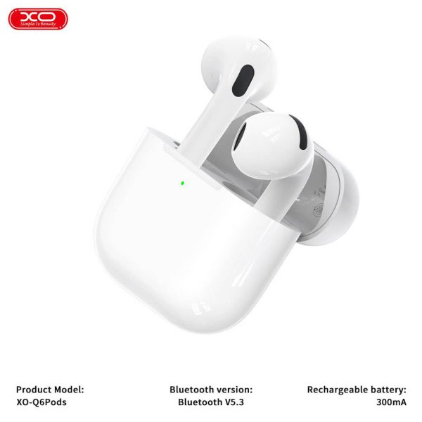 ΑΚΟΥΣΤΙΚΑ Bluetooth XO-Q6 PODS ΛΕΥΚΟ