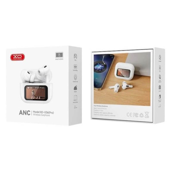 ΑΚΟΥΣΤΙΚΑ Bluetooth Earphones TWS ΜΕ ΟΘΟΝΗ XO-X36 ΛΕΥΚΑ