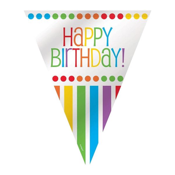 ΓΙΡΛΑΝΤΑ HAPPY BIRTHDAY ΣΗΜΑΙΑΚΙΑ RAINBOW 3.65Μ /47118