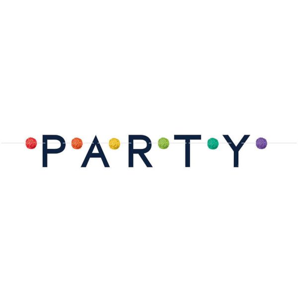 ΓΙΡΛΑΝΤΑ ΜΕ ΓΡΑΜΜΑΤΑ PARTY & POM POMS 190εκ. /120559