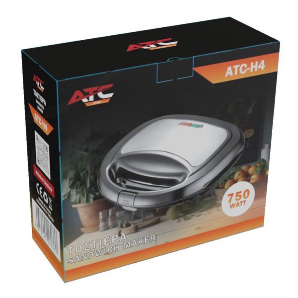 ΤΟΣΤΙΕΡΑ ATC-H4 750W ΜΑΥΡΟ-INOX