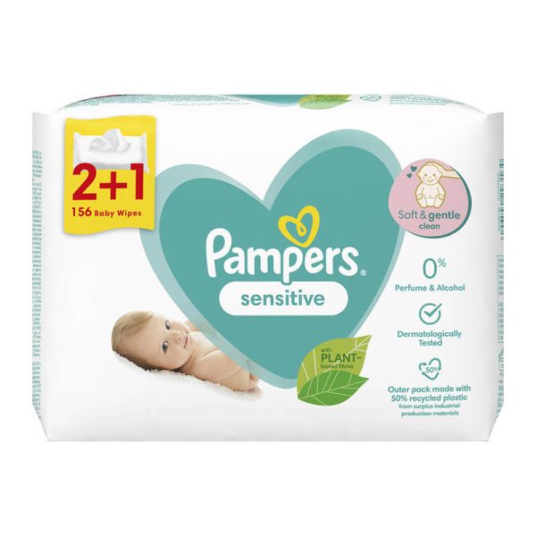PAMPERS ΜΩΡΟΜΑΝΤΗΛΑ SENSITIVE 3x52τεμ.