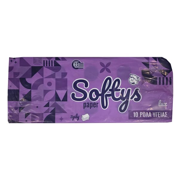 SOFTYS ΧΑΡΤΙ ΥΓΕΙΑΣ LUX DECO 3φ. 10 ρολλά X 87g