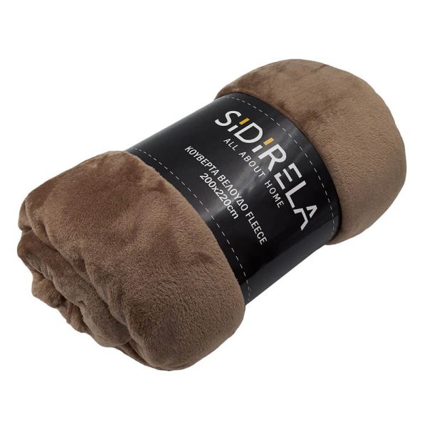 ΚΟΥΒΕΡΤΑ FLEECE 200Χ220εκ. ΒΕΛΟΥΔΟ ΜΠΕΖ 0464