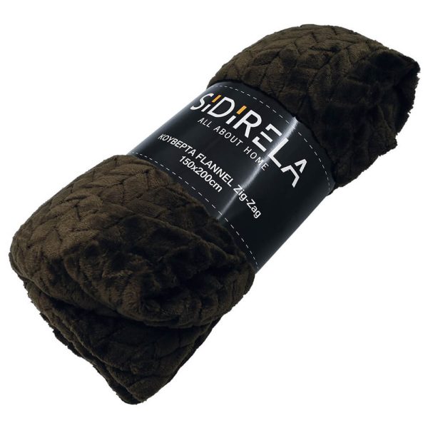 ΚΟΥΒΕΡΤΑ FLANNEL ZIG ZAG 150Χ200εκ. ΛΑΔΙ 4502