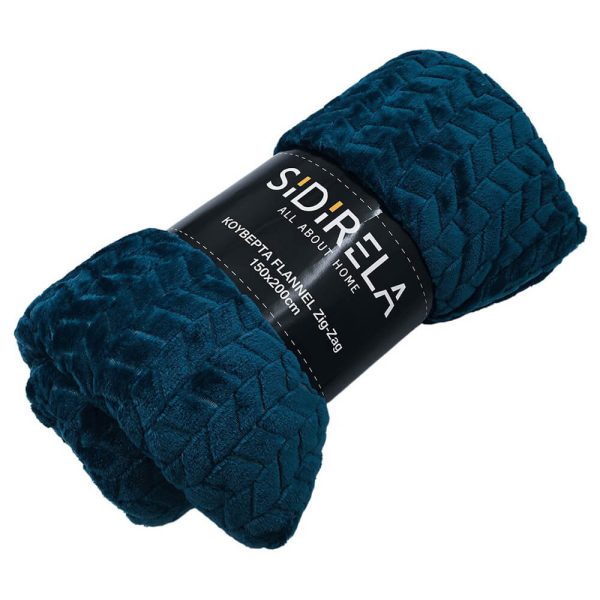 ΚΟΥΒΕΡΤΑ FLANNEL ZIG ZAG 150Χ200εκ. ΠΕΤΡΟΛ 4502