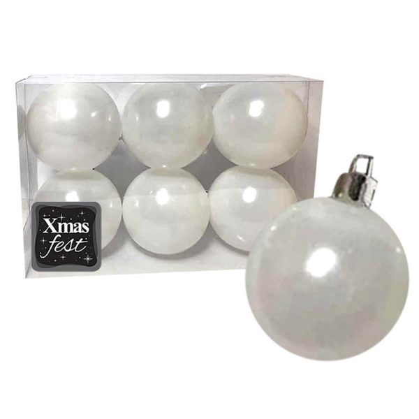 ΜΠΑΛΕΣ ΠΕΡΛΕ Φ8 ΣET 6τεμ. ΛΕΥΚΕΣ 2549