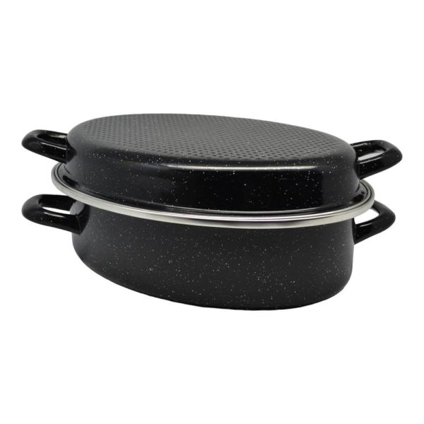 ΓΑΣΤΡΑ ΟΒΑΛ ΕΜΑΓΙΕ ΒΑΡΙΑ ΜΕ ΣΧΑΡΑ ΚΑΙ ΑΝΟΞΕΙΔΩΤΟ ΧΕΙΛΟΣ 38x29x14εκ. 832132