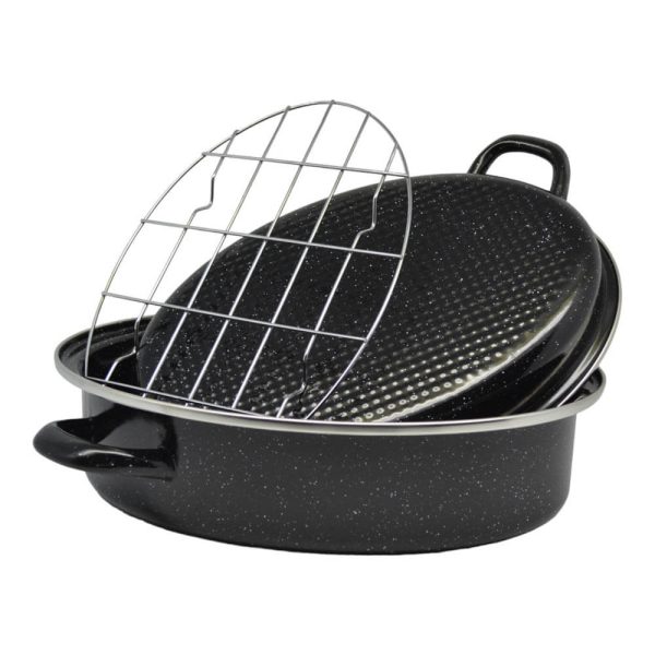 ΓΑΣΤΡΑ ΟΒΑΛ ΕΜΑΓΙΕ ΒΑΡΙΑ ΜΕ ΣΧΑΡΑ ΚΑΙ ΑΝΟΞΕΙΔΩΤΟ ΧΕΙΛΟΣ 38x29x14εκ. 832132