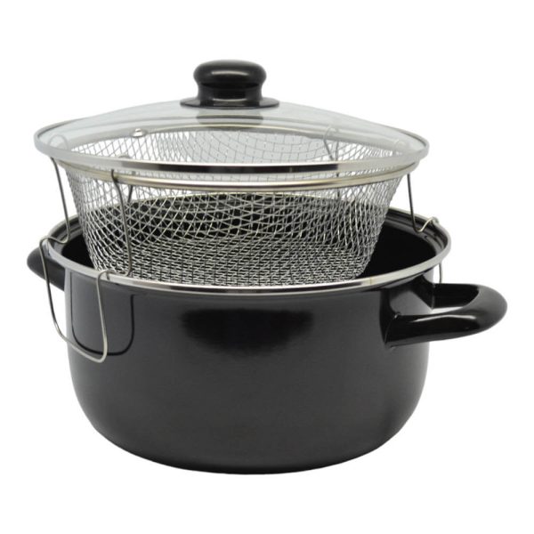 ΚΑΤΣΑΡΟΛΑ ΦΡΙΤΕΖΑ ΕΜΑΓΙΕ ΜΕ ΚΑΛΑΘΙ 24x11.5εκ. ΜΑΥΡΗ 832118