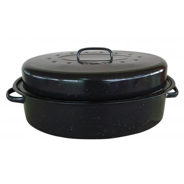 ΓΑΣΤΡΑ ΟΒΑΛ ΜΑΥΡΗ ΜΕ ΣΧΑΡΑ 45x35x19εκ. 731923