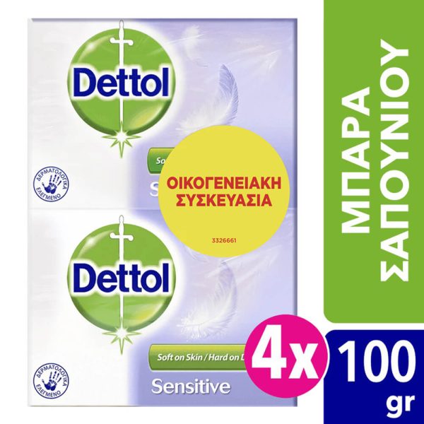 DETTOL ΣΑΠΟΥΝΙΑ SENSITIVE ΣΕΤ 4x100g