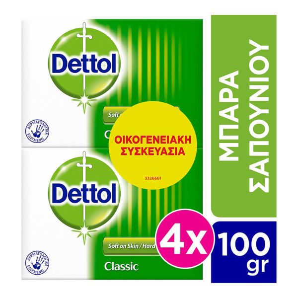 DETTOL ΣΑΠΟΥΝΙΑ CLASSIC ΣΕΤ 4x100g