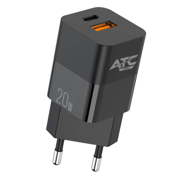 ΦΟΡΤΙΣΤΗΣ 20W EU FAST CHARGER PD TYPE C USB ΜΑΥΡΟ ATC-CHF5b