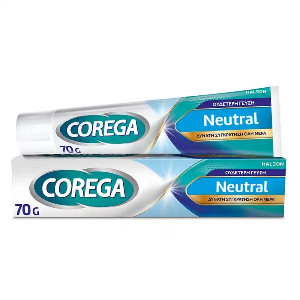 COREGA ΣΤΕΡΕΩΤΙΚΗ ΚΡΕΜΑ ΤΕΧΝΗΤΩΝ ΟΔΟΝΤΟΣΤΟΙΧΙΩΝ 70g NEUTRAL
