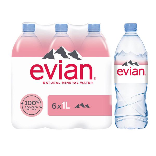 EVIAN ΦΥΣΙΚΟ ΜΕΤΑΛΛΙΚΟ ΝΕΡΟ ΣΕΤ 6x1Lt