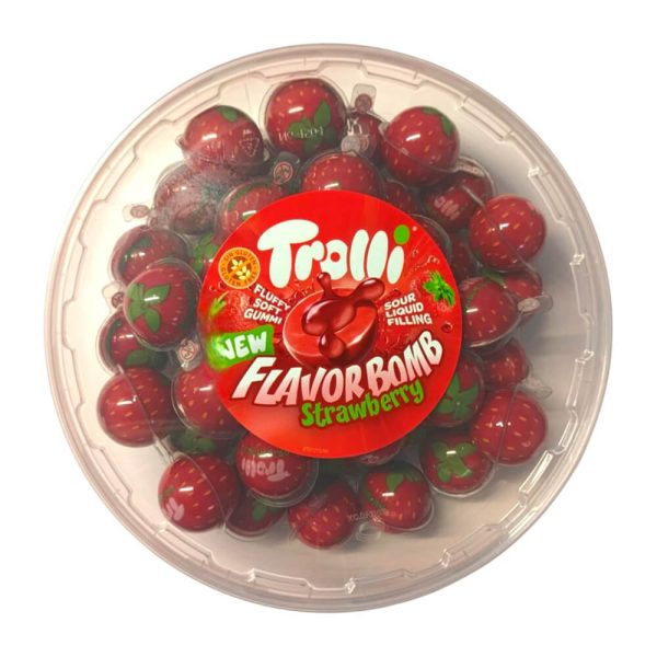 ΖΕΛΕΔΑΚΙΑ TROLLI FLAVOR BOMB STRAWBERRY 19g X 45τεμ.