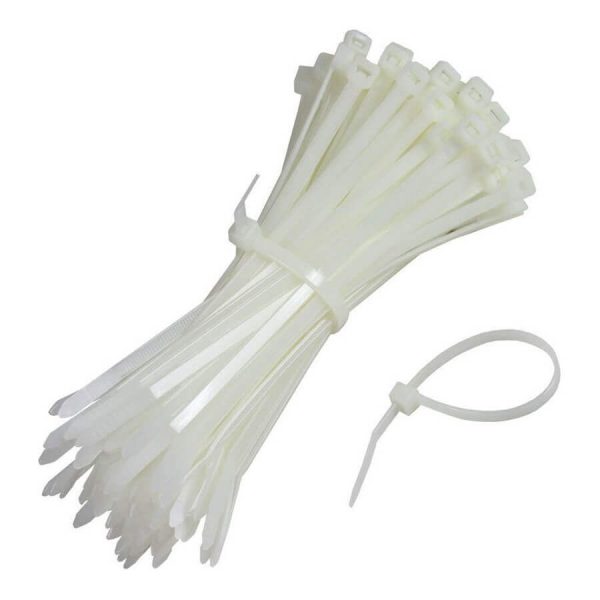 ΔΕΜΑΤΙΚΑ ΚΑΛΩΔΙΩΝ 25εκ. X 3.6mm 100τεμ. ΛΕΥΚΑ 19-250360