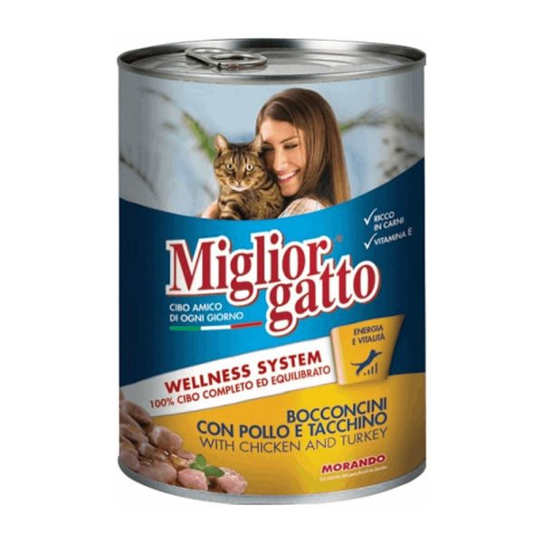 MIGLIOR ΚΟΝΣΕΡΒΑ ΓΑΤΑΣ 405g ΜΕ ΚΟΤΟΠΟΥΛΟ