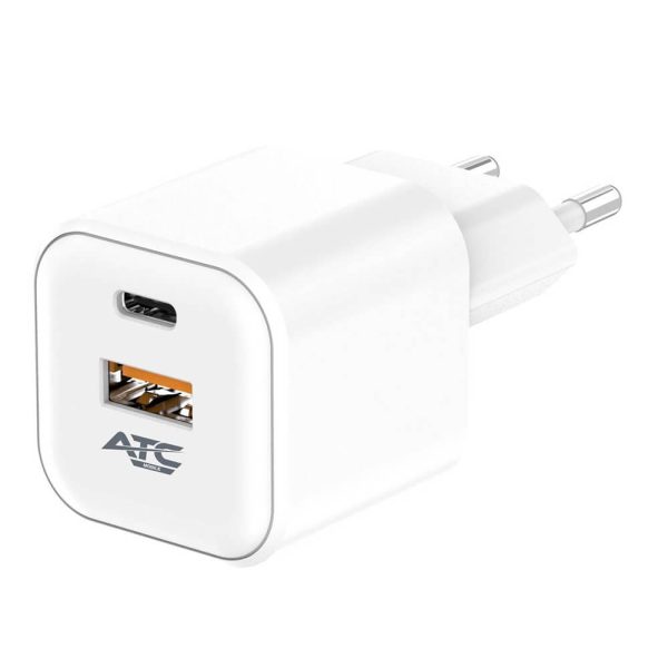 ΦΟΡΤΙΣΤΗΣ 20W EU FAST CHARGER PD TYPE C USB ΛΕΥΚΟ ATC-CHF15