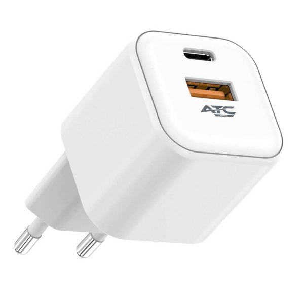 ΦΟΡΤΙΣΤΗΣ 20W EU FAST CHARGER PD TYPE C USB ΛΕΥΚΟ ATC-CHF15