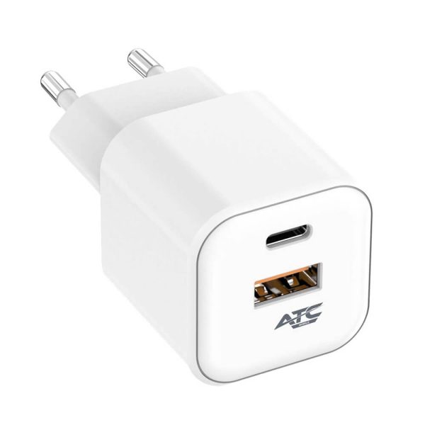 ΦΟΡΤΙΣΤΗΣ 20W EU FAST CHARGER PD TYPE C USB ΛΕΥΚΟ ATC-CHF15