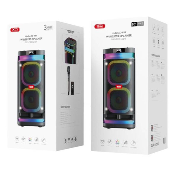 ΗΧΕΙΟ Bluetooth Διπλό 6-inch Woofer RGB Bluetooth Ηχείο 40W XO F58 Shine