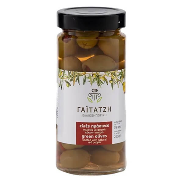 ΓΑΪΤΑΤΖΗ ΕΛΙΕΣ ΠΡΑΣΙΝΕΣ ΜΕ ΠΙΠΕΡΙΑ 200g