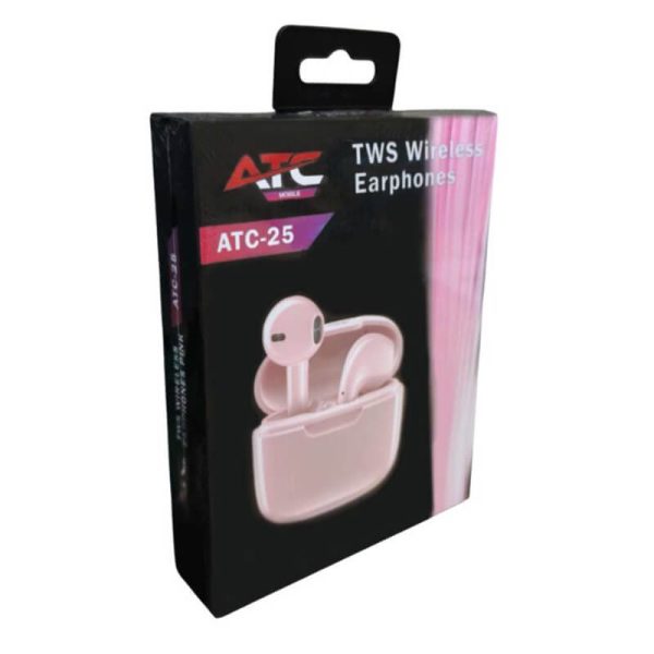 ΑΚΟΥΣΤΙΚΑ Bluetooth TWS ΡΟΖ ATC-25