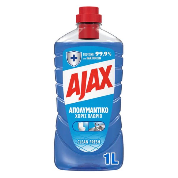 AJAX ΥΓΡΟ ΠΑΤΩΜΑΤΟΣ 1Lt ΑΠΟΛΥΜΑΝΤΙΚΟ CLEAN FRESH