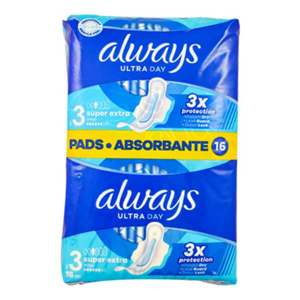 ALWAYS ΣΕΡΒΙΕΤΕΣ ULTRA SUPER EXTRA 3 DAY 16τεμ. ΜΕ ΦΤΕΡΑ