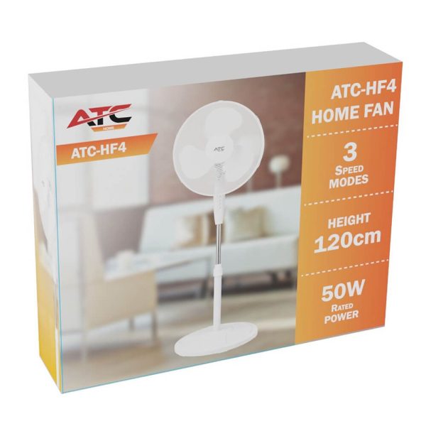 ΑΝΕΜΙΣΤΗΡΑΣ ΜΕ ΟΡΘΟΣΤΑΤΗ ENTAC 50W 120εκ. ΛΕΥΚΟΣ ATC-HF4