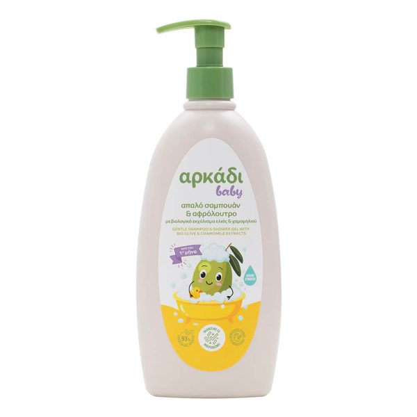 ΑΡΚΑΔΙ BABYCARE ΣΑΜΠΟΥΑΝ ΚΑΙ ΑΦΡΟΛΟΥΤΡΟ 480ml ΕΛΙΑ-ΧΑΜΟΜΗΛΙ