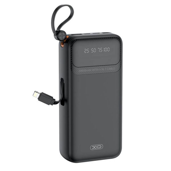 POWER BANK 20000mAh 10W με 3 Ενσωματωμένα Καλώδια ΜΑΥΡΟ XO PR279