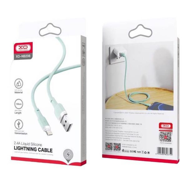 ΚΑΛΩΔΙΟ ΦΟΡΤΙΣΗΣ 2.4A Lightning 1m ΠΡΑΣΙΝΟ XO-NB208