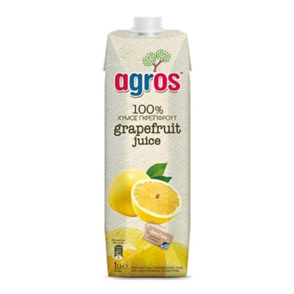 AGROS 100% ΦΥΣΙΚΟΣ ΧΥΜΟΣ GRAPEFRUIT 1Lt