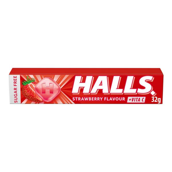 HALLS ΚΑΡΑΜΕΛΕΣ STRAWBERRY 32g