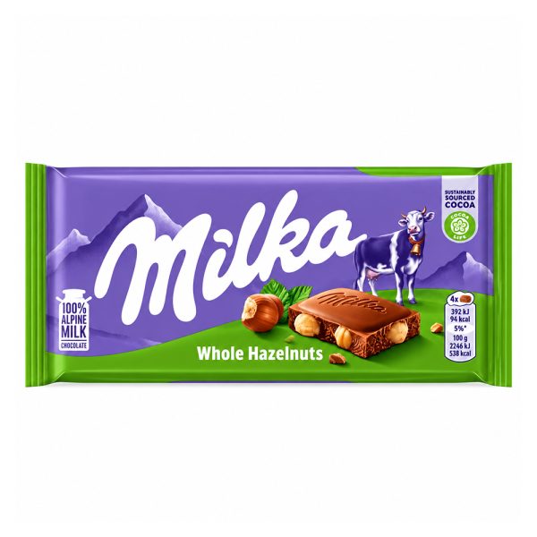 MILKA ΣΟΚΟΛΑΤΑ ΓΑΛΑΚΤΟΣ 100g whole hazelnuts