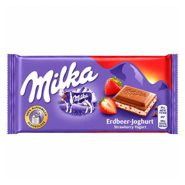 MILKA ΣΟΚΟΛΑΤΑ ΓΑΛΑΚΤΟΣ 100g Strawberry Yoghurt