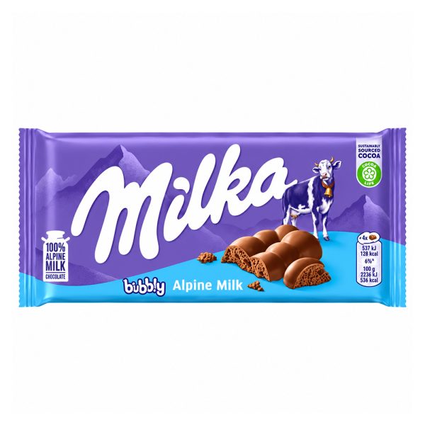MILKA ΣΟΚΟΛΑΤΑ ΓΑΛΑΚΤΟΣ 90g bubbly alpine milk