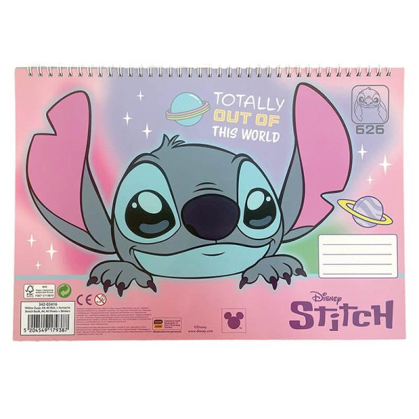 ΜΠΛΟΚ ΖΩΓΡΑΦΙΚΗΣ 23X33εκ. 40Φ. ME STICKERS STITCH 342-03416