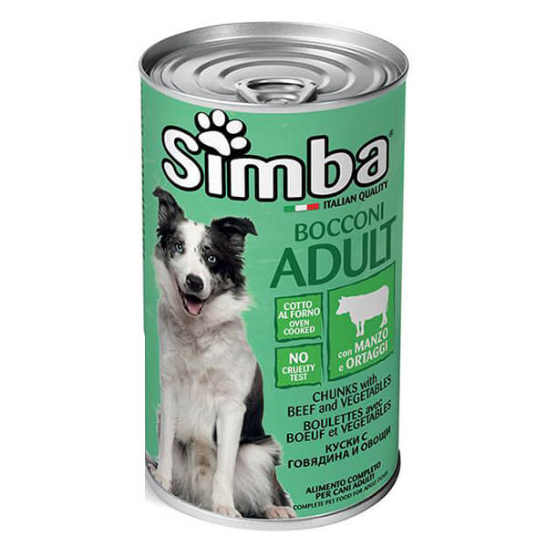 SIMBA ΚΟΝΣΕΡΒΑ ΣΚΥΛΟΥ 1230gr ΜΟΣΧΑΡΙ & ΛΑΧΑΝΙΚΑ