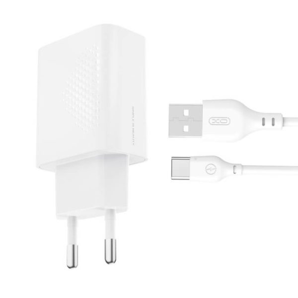 ΦΟΡΤΙΣΤΗΣ USB-A ΜΕ ΚΑΛΩΔΙΟ Type-C 18W ΓΡΗΓΟΡΗΣ ΦΟΡΤΙΣΗΣ QC ΛΕΥΚΟΣ XO L159